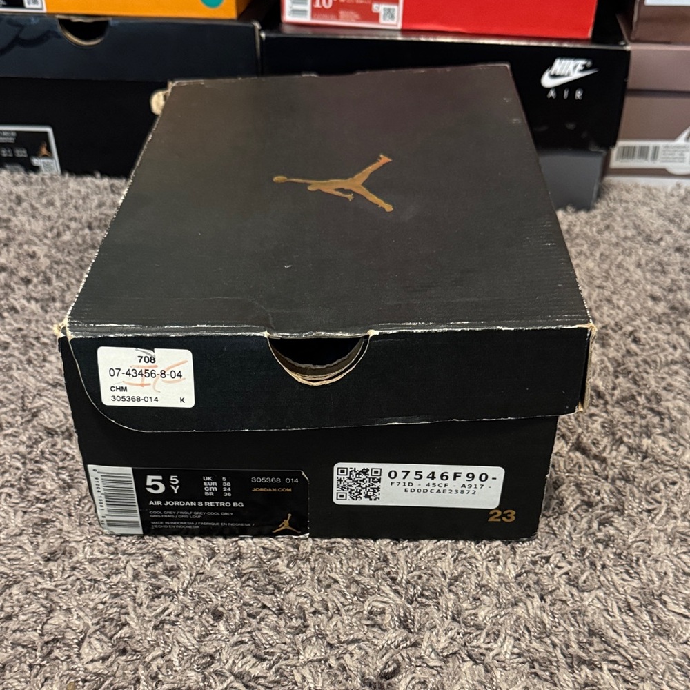 Air Jordan 8 Cool Greys WORN ONCE - Picture 4 of 4